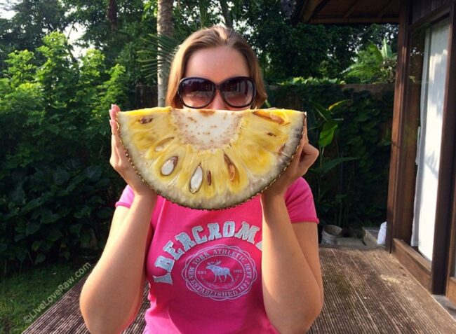 Anya Andreeva with jackfruit smile