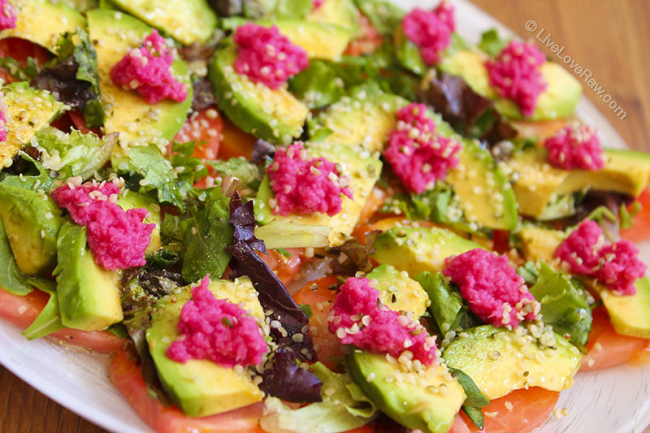 Raw tomato and avocado salad by Anya Andreeva, Live Love Raw