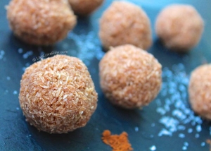 Sugar-free raw vegan cinnamon coconut balls by Anya Andreeva