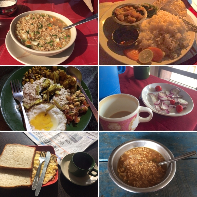 Vegetarian Nepalese food, dal bhat