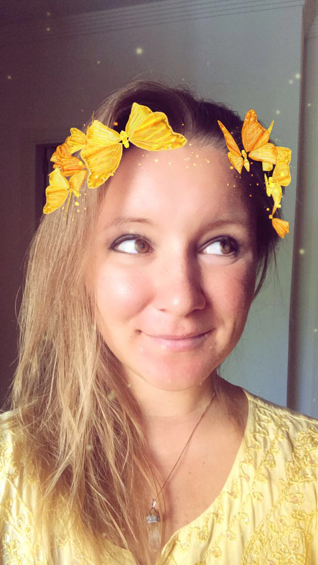 Anya Andreeva snapchat butterfly filter