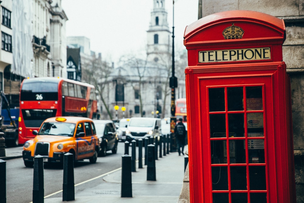 London red telephone booth